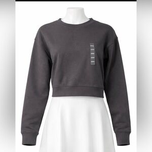 Uniqlo Dark Gray Cropped Sweatshirt